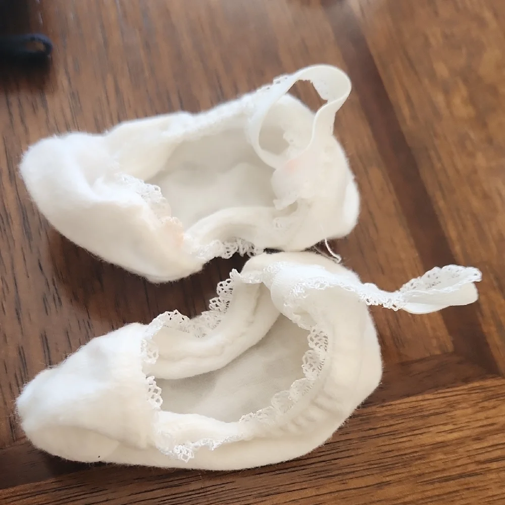 Black and White Lace No-Show Socks Babies Two Pairs Free With Purchase